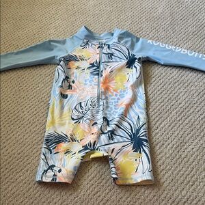 Kids Swimwear - Blue and Yellow Floral